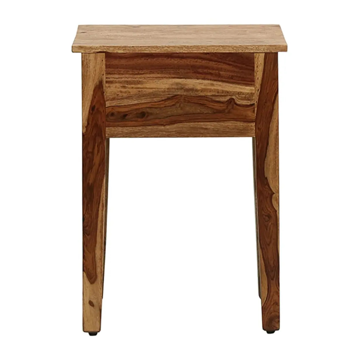 Solid Sheesham Wood Rectangle shape One Drawer Raj Mahal End Table.