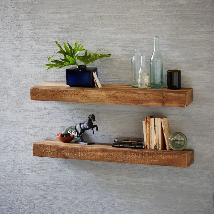Solid Wood Rectangle Shape Ran Distress wall Rack.