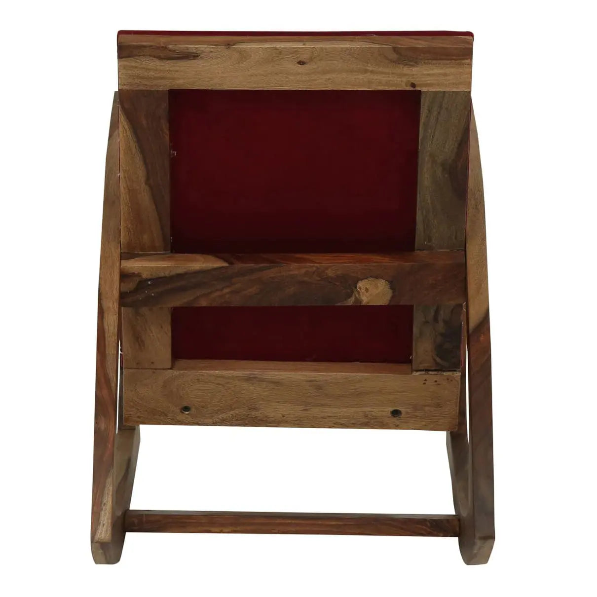 Solid Wood Designer Upholstery Rocking Chair.