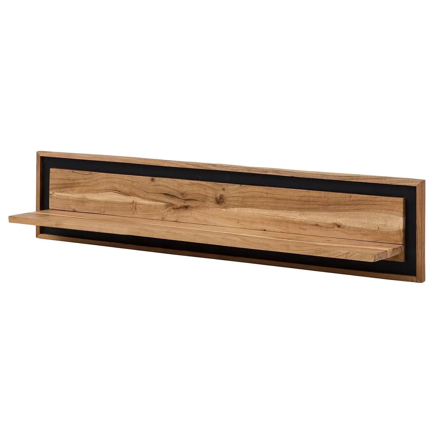 Wooden shelf with black border Rustic wall shelve.