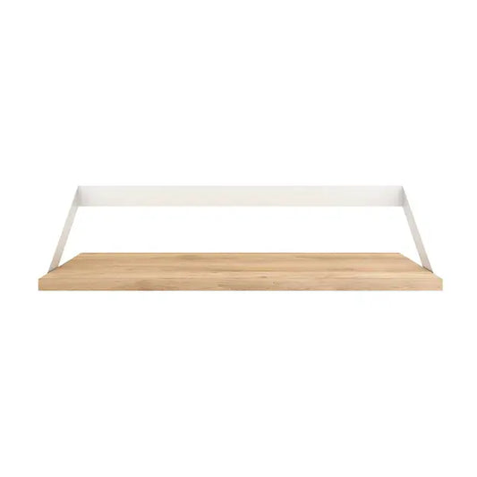 Slope Wall Shelve White Made in Mango Wood and Metal in Mango Natural  Finish With Metal White.