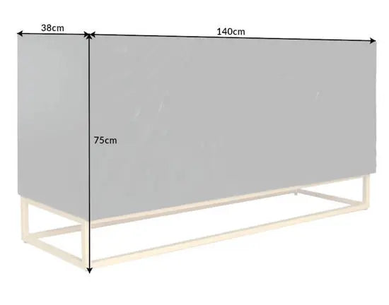 Wave sideboard 3 Door Black The Home Dekor