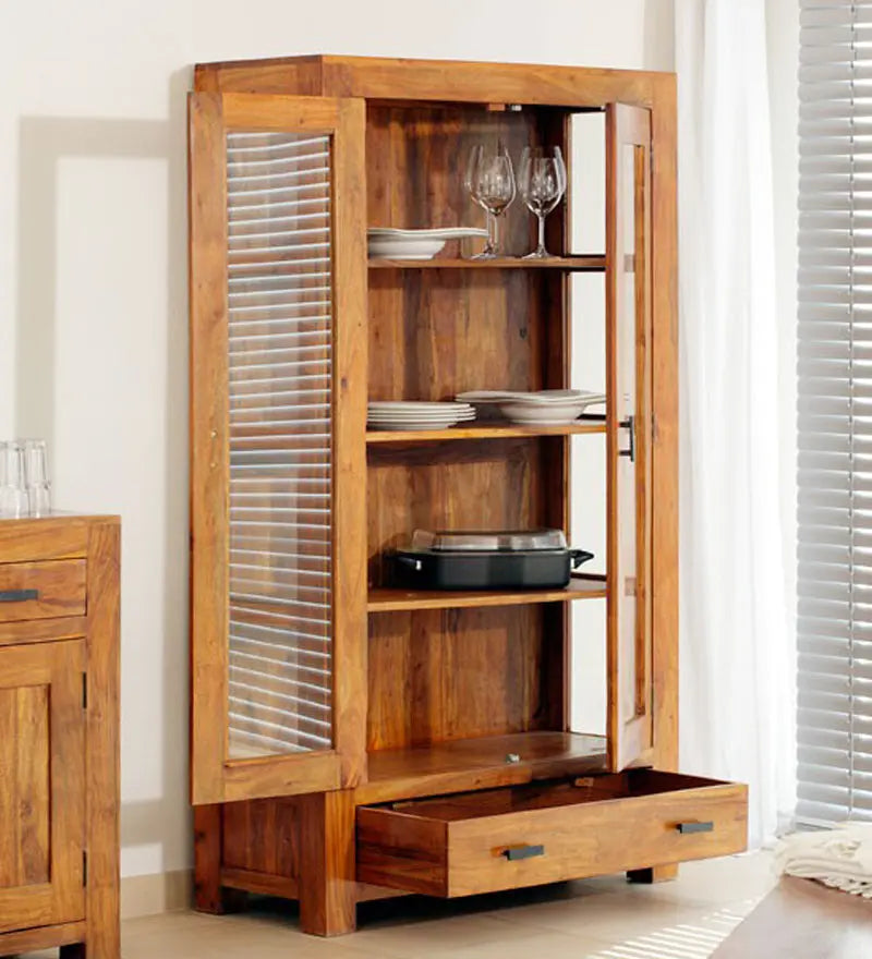 wooden crockery cabinet