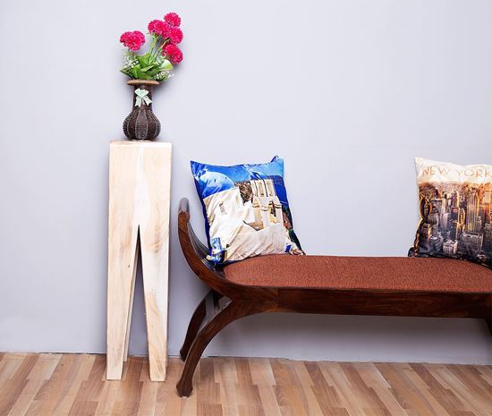 Rustic White End Table