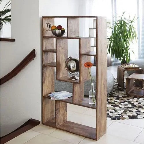 Oepn Shelf Nona Duscky Display cum Room Divider Made in Solid Sheesham Wood. This Display unit Used For Keeps Books and Decorative Item. 