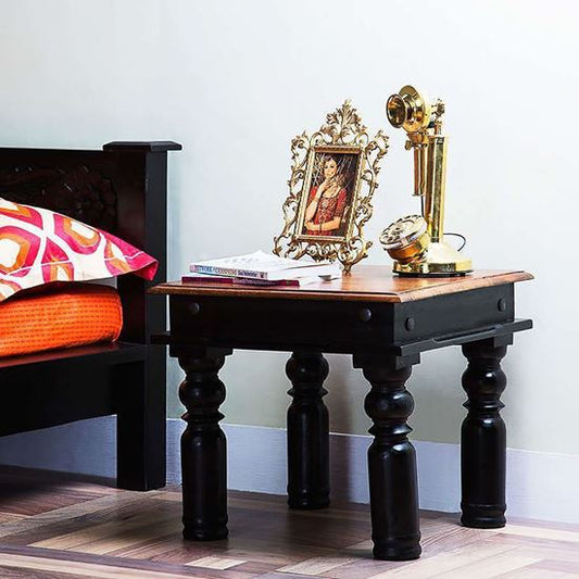 Rajdhani End Table Walnut - The Home Dekor