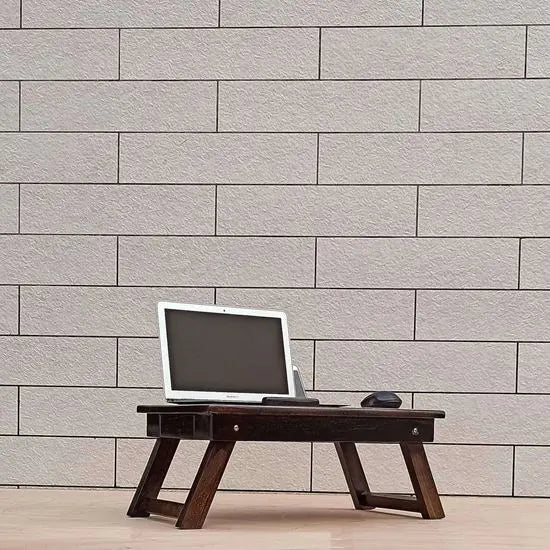 Solid Wood One Drawer Noah Laptop Table Walnut made in Sheesham Wood.  