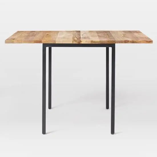 Solid Mango Wood and Metal Legs Four Seater Lowe Extension Table. 