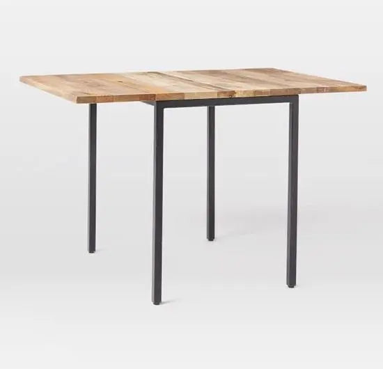 Four Seater Lowe Extension Table Solid Mango Wood and Metal Legs. 