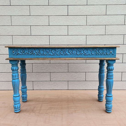Rustic Blue Console Table