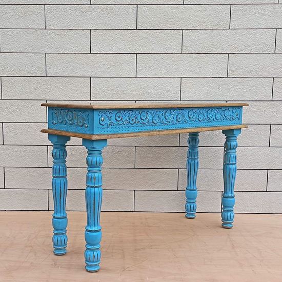 Rustic Blue Console Table