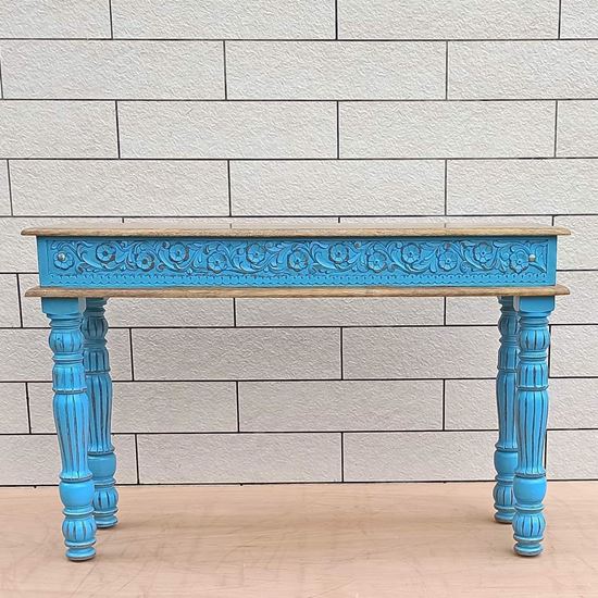 Rustic Blue Console Table
