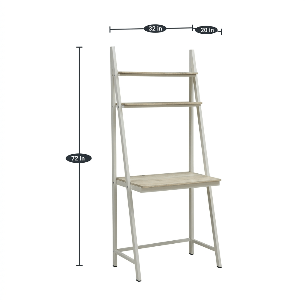 Ladder Study Table White.