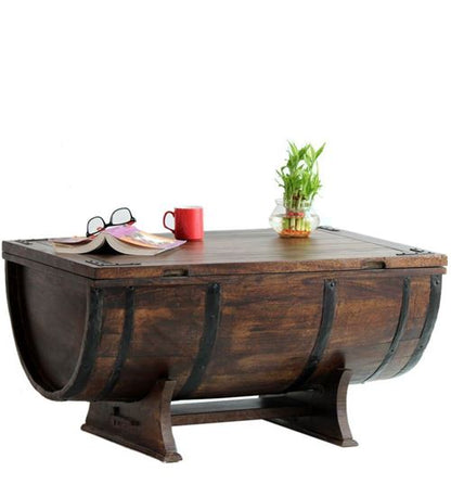 Barrel Coffee Table Walnut