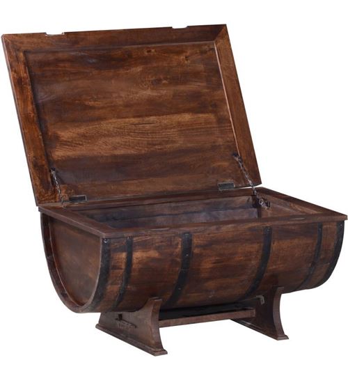 Barrel Coffee Table Walnut