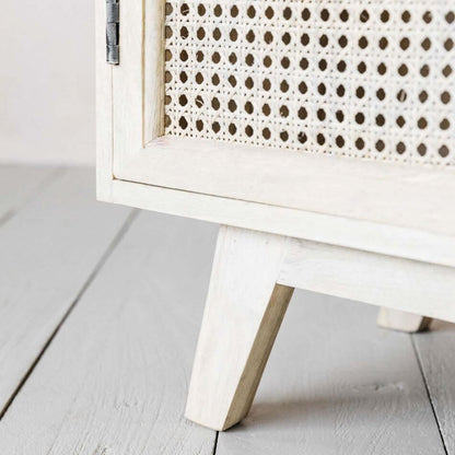 Mango Wood and Natural Cane Four Doors Atlanta Sideboard. 