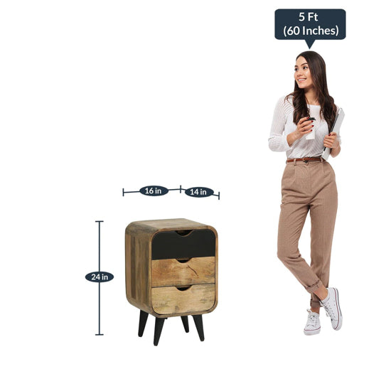 Braithwaite Bedside Table Black