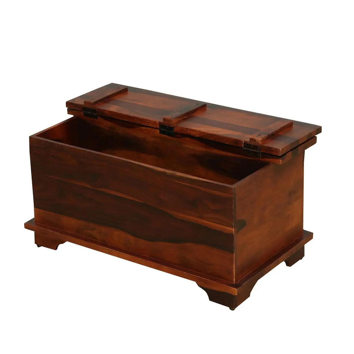 Wooden nine drawer and one half open door storage Nona dune coffee table. 