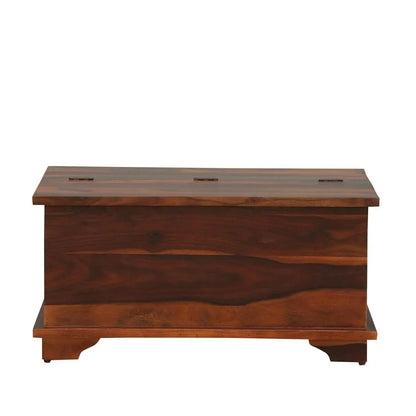 Sheesham wood nine drawer and one half open door storage Nona dune coffee table. 
