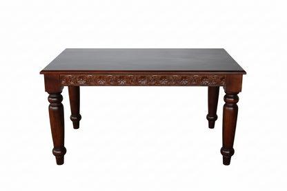 Solid sheesham wood Side carving Dome five seater dining table. 