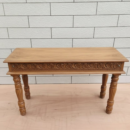 Mango wood Hammer Console Table with carving sides and legs. 