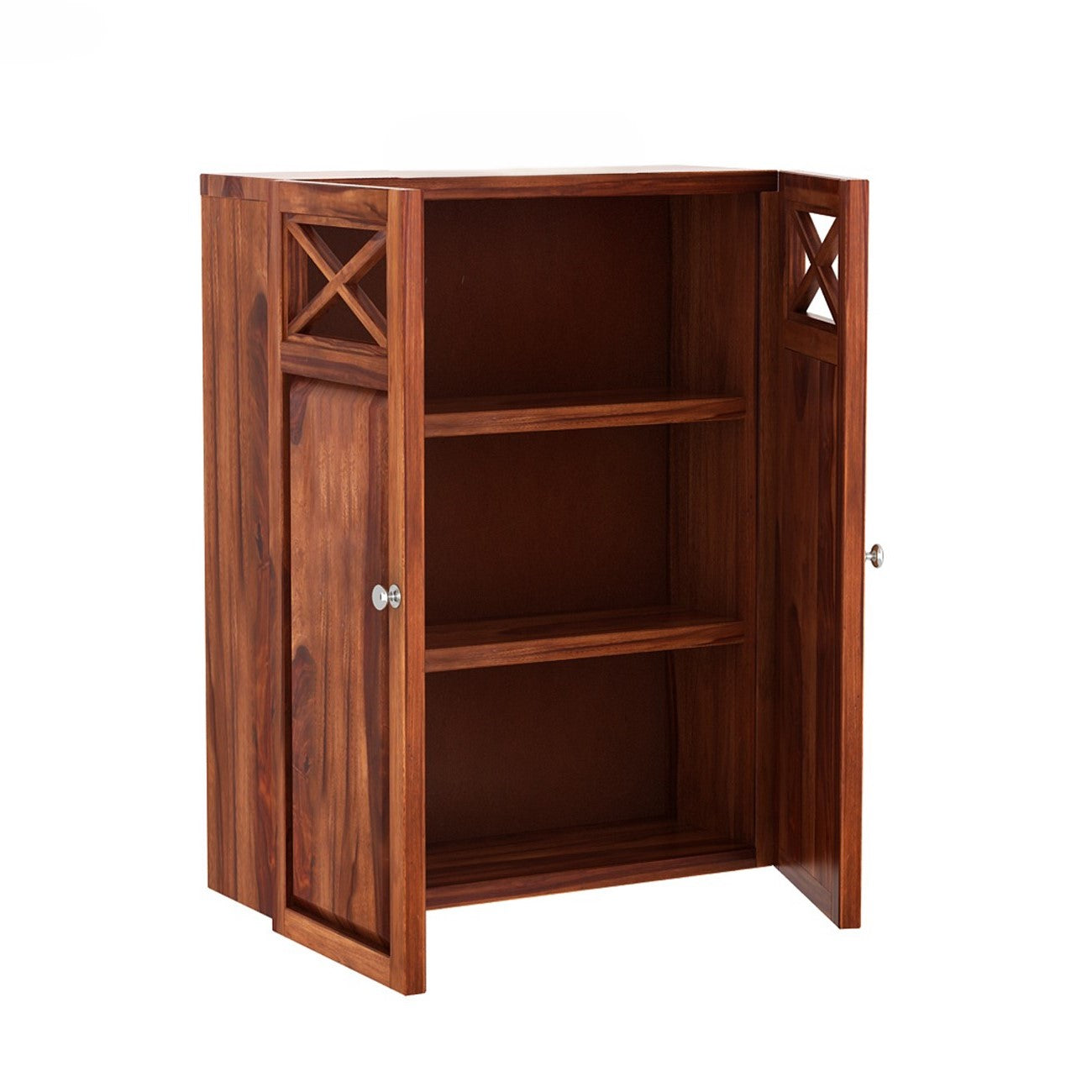 Wooden Two Door Wall Mars Bathroom Rack. 