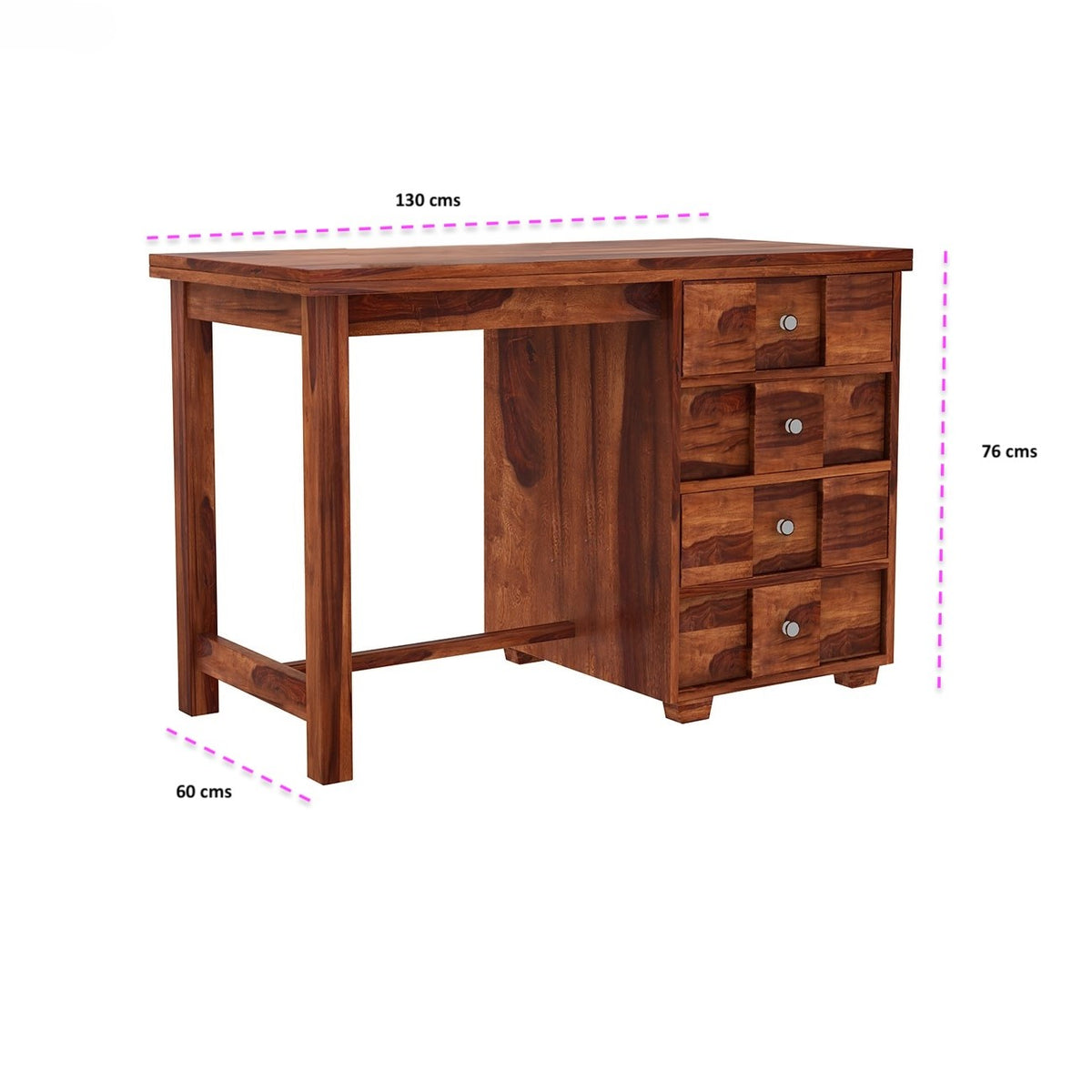 Wooden Mars Desk With Four Drawer.