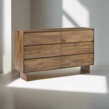 Wooden Six drawer Modern Dresser. 