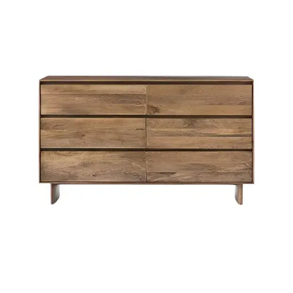 Six Drawer Modern Dresser made in Solid Wood. 