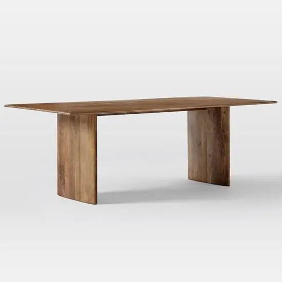 Mango wood rectangular shape Modern dining table with two benches. 