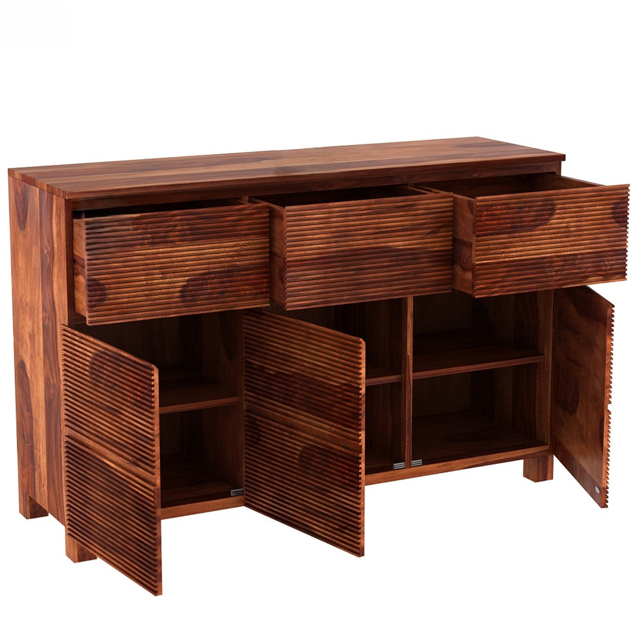Wooden Neptune Sideboard With Three Door Three Drawer.