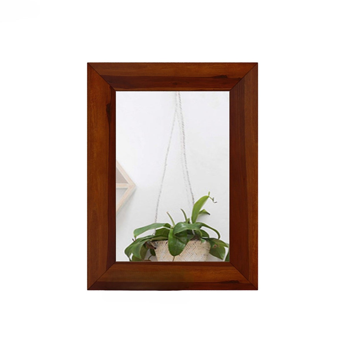 Solid Sheesham Wood Rectangle Shaped Neptune Mirror. 