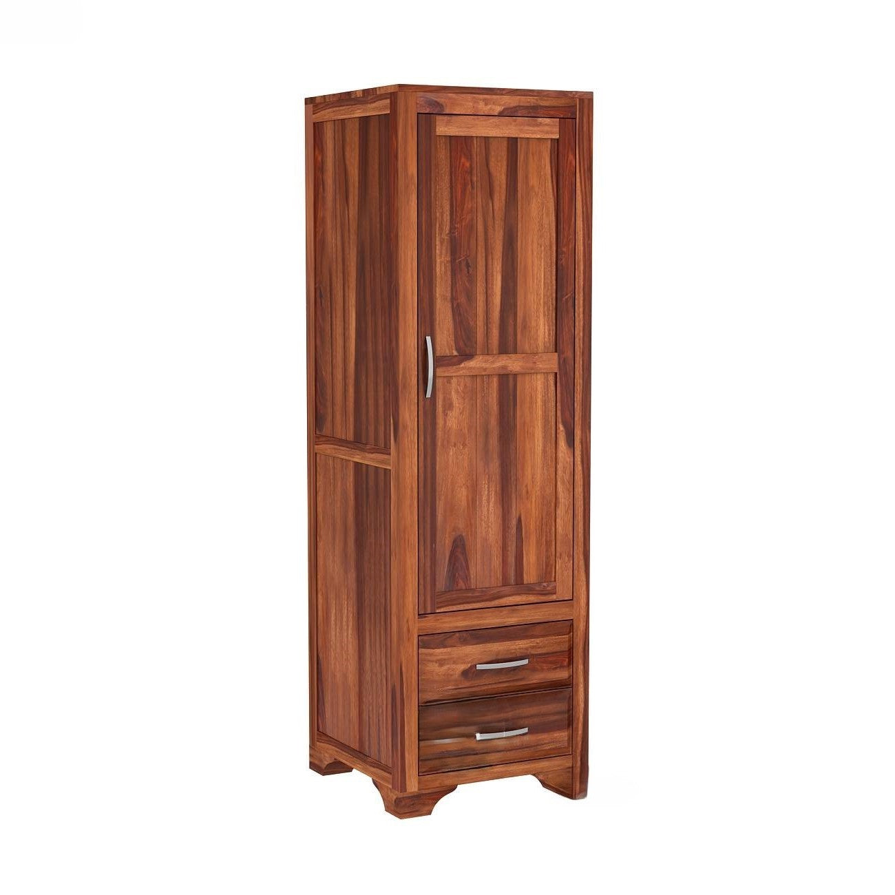 Solid Wood One Door and Two Drawer Neptune Wardrobe. 
