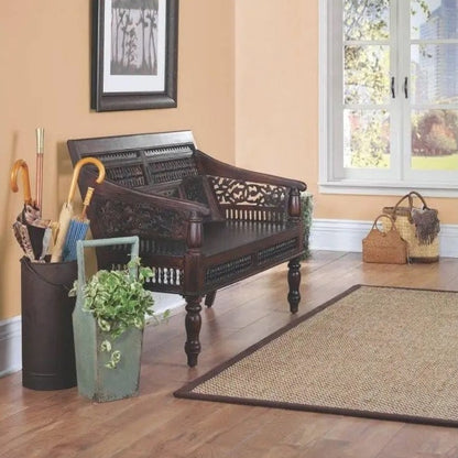 Solid Wood Carving and Ghirlee Design Vintage Single seat sofa.