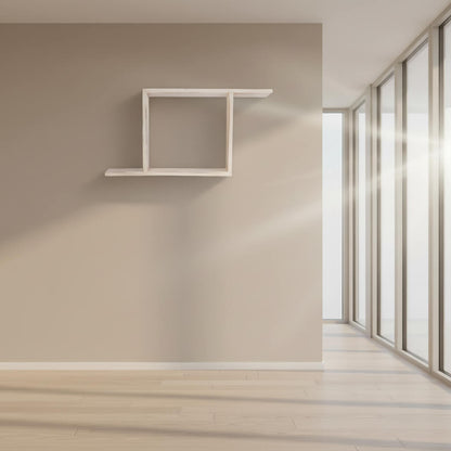 Solid Mango Wood Wall shelf with a minimalist Z design.