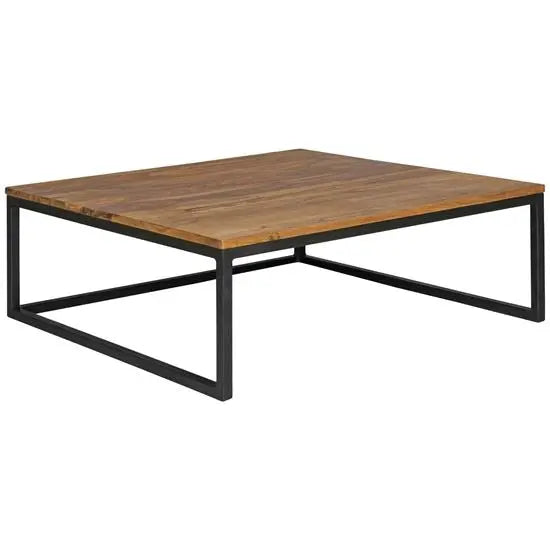 Solid wood and Metal frame Nested square top alan coffee table. 
