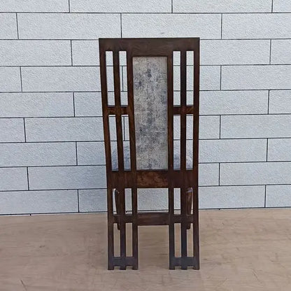 Wooden Designer Back and Seat upholster Alexa Dining Chair Finish in Walnut.