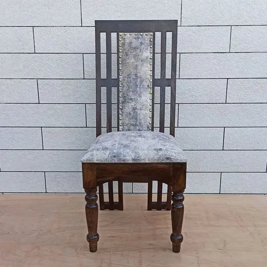 Solid Wood Back and Seat upholster Alexa Dining Chair Finish in Walnut.  