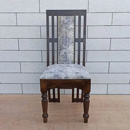Solid Wood Back and Seat upholster Alexa Dining Chair Finish in Walnut.  