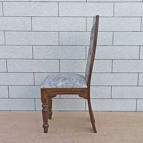 Sheesham Wood Strong Back and Seat upholster Alexa Dining Chair Finish in Walnut.