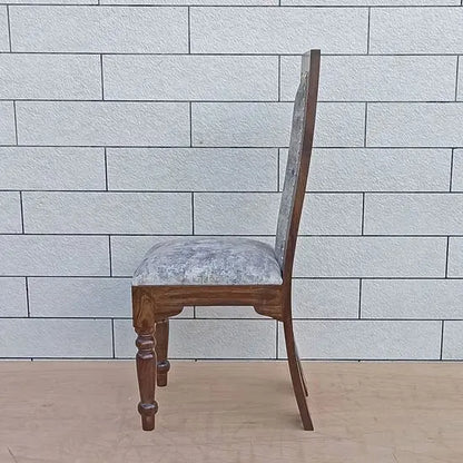 Sheesham Wood Strong Back and Seat upholster Alexa Dining Chair Finish in Walnut.