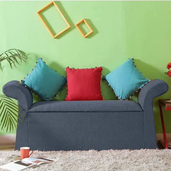 Almondo Couch with Storage Grey The Home Dekor