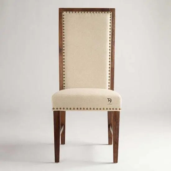 Solid Sheesham Wood Full Upholstered Amira Dining Chair. 