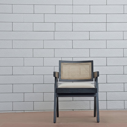 Solid Wood and Natural Cane Atlanta Chair Black Made in Mango Wood.