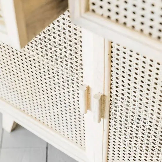 Two rattan door and two rattan drawer Atlanta buffet made in Solid wood. 