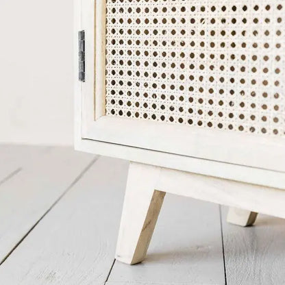 Two door and two drawer Atlanta buffet made in wooden and rattan. 