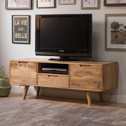 Wooden two door, one shelf and one drawer atlantis tv cabinet. 