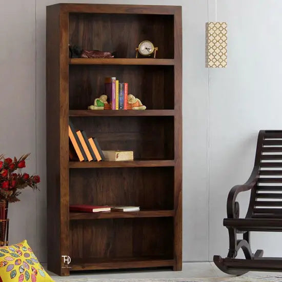 Solid wood five open shelves Bangger beauty bookshelves.
