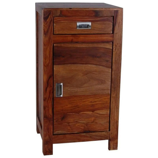 Brin bathroom Wooden cabinet with a drawer and a door. 