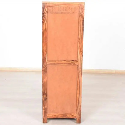 Solid Sheesham Wood One Glass Door Almi Cabinet. 
